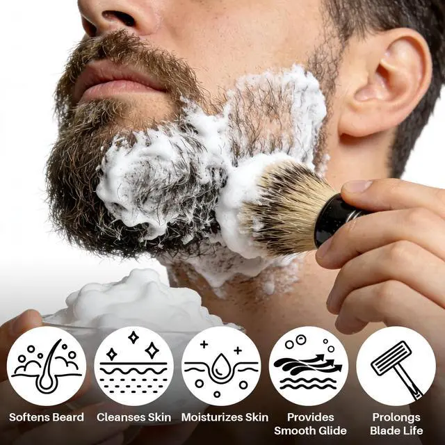 Alt view image 3 of 7 - RAQEHO 3.5oz Shaving Soap for Men - Sandalwood Shaving Soap Puck Foam Shave Cream with Shea Butter & Coconut Oil for Sensitive Skin Personal Care Products Bathroom Supplies Travel Essentials