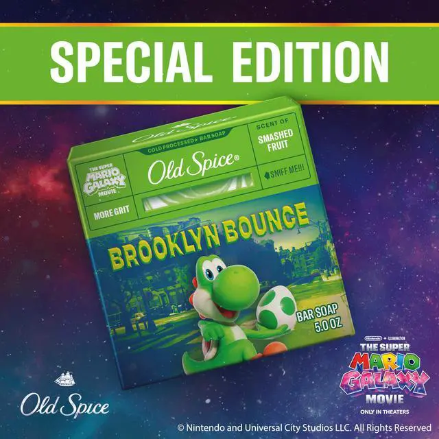 Alt view image 6 of 7 - Old Spice Bar Soap for Men, x The Super Mario Galaxy Movie, Cold Pressed with Grit, Made with Natural Oils & Plant Based Cleanser, Smashed Fruit with Passion Fruit & Sunshine Scent, 5.0 oz