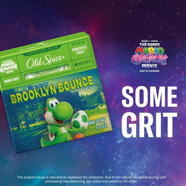 Alt view image 5 of 7 - Old Spice Bar Soap for Men, x The Super Mario Galaxy Movie, Cold Pressed with Grit, Made with Natural Oils & Plant Based Cleanser, Smashed Fruit with Passion Fruit & Sunshine Scent, 5.0 oz