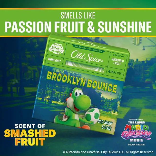 Alt view image 4 of 7 - Old Spice Bar Soap for Men, x The Super Mario Galaxy Movie, Cold Pressed with Grit, Made with Natural Oils & Plant Based Cleanser, Smashed Fruit with Passion Fruit & Sunshine Scent, 5.0 oz