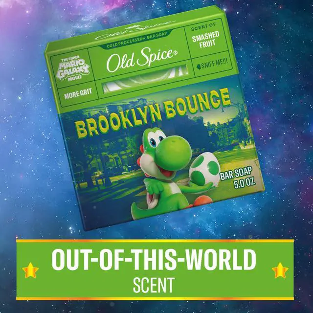 Alt view image 7 of 7 - Old Spice Bar Soap for Men, x The Super Mario Galaxy Movie, Cold Pressed with Grit, Made with Natural Oils & Plant Based Cleanser, Smashed Fruit with Passion Fruit & Sunshine Scent, 5.0 oz