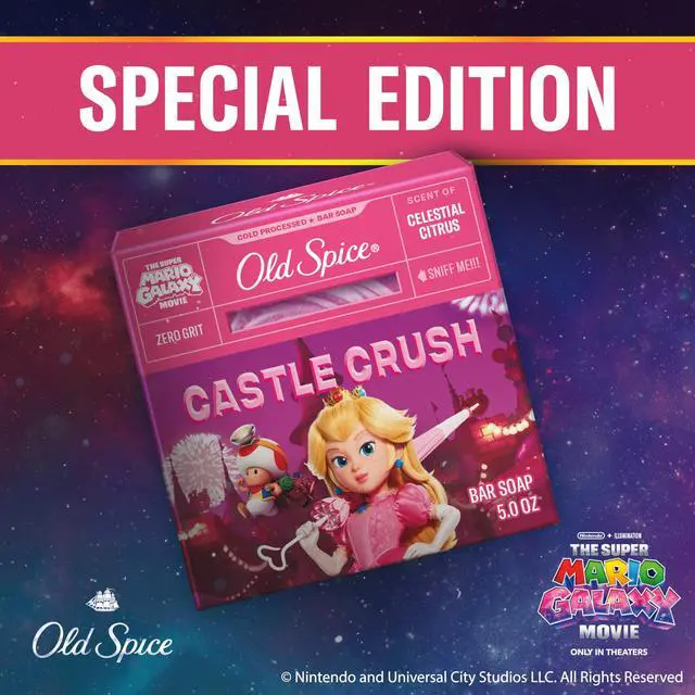 Alt view image 6 of 7 - Old Spice Bar Soap for Men, x The Super Mario Galaxy Movie, Cold Pressed with Grit, Made with Natural Oils & Plant Based Cleanser, Celestial Citrus with Sweet Citrus & Berries Scent, 5.0 oz