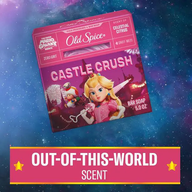 Alt view image 7 of 7 - Old Spice Bar Soap for Men, x The Super Mario Galaxy Movie, Cold Pressed with Grit, Made with Natural Oils & Plant Based Cleanser, Celestial Citrus with Sweet Citrus & Berries Scent, 5.0 oz