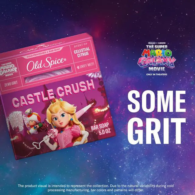 Alt view image 5 of 7 - Old Spice Bar Soap for Men, x The Super Mario Galaxy Movie, Cold Pressed with Grit, Made with Natural Oils & Plant Based Cleanser, Celestial Citrus with Sweet Citrus & Berries Scent, 5.0 oz