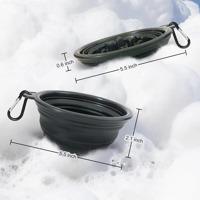 Alt view image 3 of 7 - Ezcora Foldable Silicone Shaving Bowl with Carabiner, Portable Shave Mug for Men, Quick-Lather Shaving Cream & Soap Bowl, Lightweight Collapsible Design with Non-Slip Base