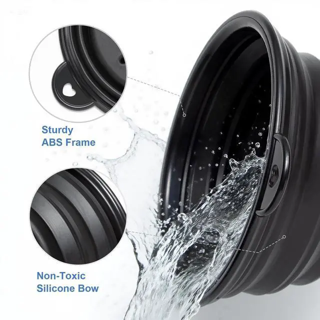 Alt view image 5 of 7 - SPOSAFE Foldable Shaving Soap Bowl Portable, Easy-to-Carry Shaving Soap Cup for Wet Shave, Travel Shaving Lather Bowl/Shaving Mug Compatible with Shave Cream & Soap for Men (Black)