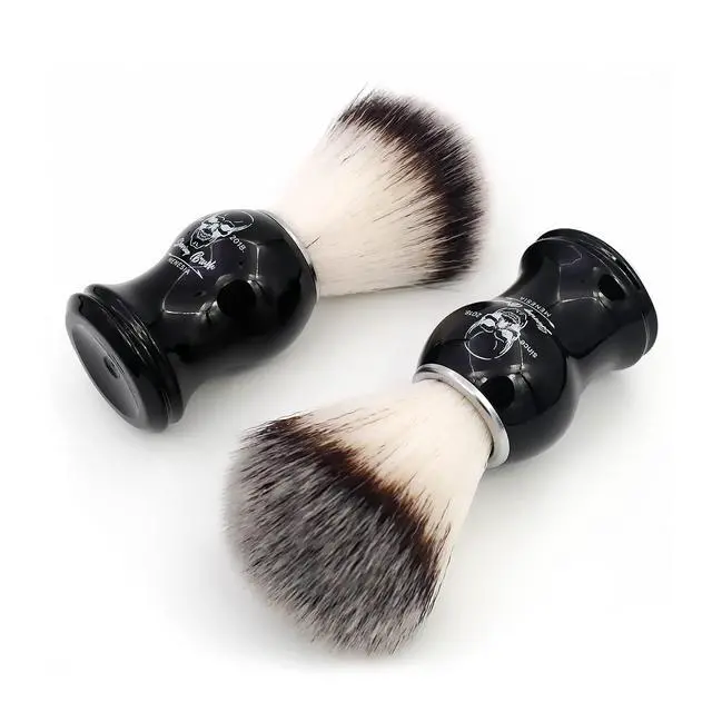 Alt view image 5 of 7 - Shaving Brush for Men, Black Handle Men's Shave Cream & Soap Brush (skull) | Black Handle, Synthetic Hair, Small Travel Size, Skull Print