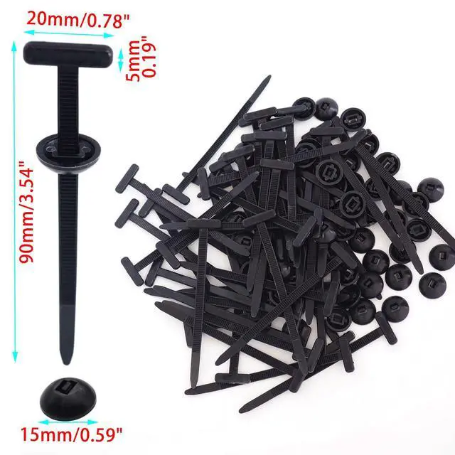 Alt view image 2 of 7 - Xiufortion Black Nylon Cable Ties Multifunctional Cable Tie Buckle-Length 9cm, for Car Daily Repair, Home, Office, Garden, Workshop (20)