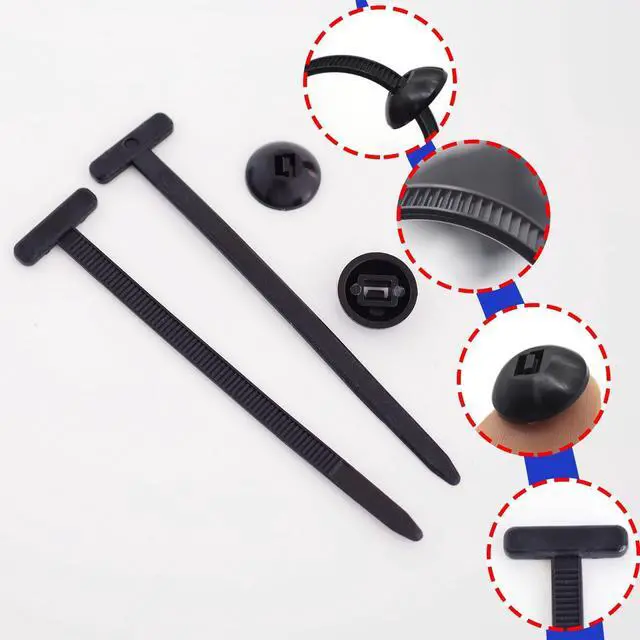 Alt view image 5 of 7 - Xiufortion Black Nylon Cable Ties Multifunctional Cable Tie Buckle-Length 9cm, for Car Daily Repair, Home, Office, Garden, Workshop (20)