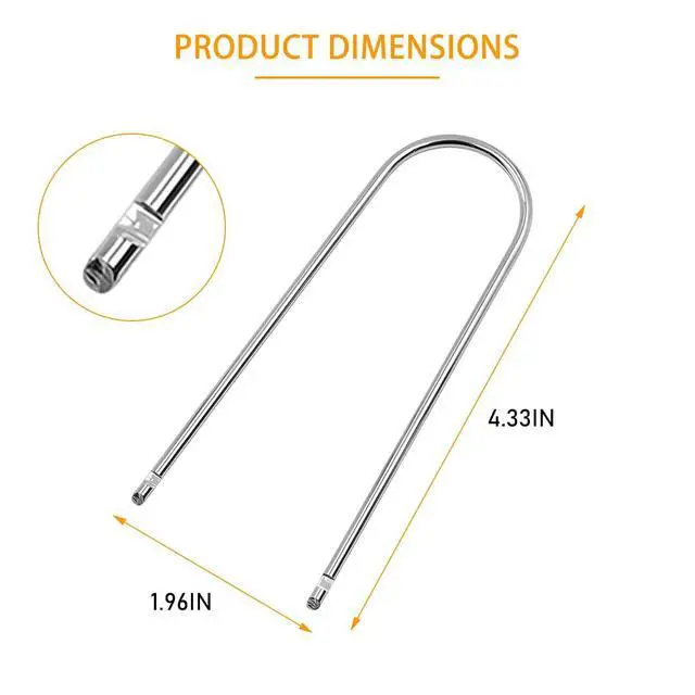 Alt view image 2 of 6 - Norkmdi 4PCS Car Radio Removal Pry Tool, U-Shaped Stainless Steel Vehicle Stereo Release Tool Kit, Automotive Audio DVD CD Host Disassembly Remover, Universal for Most Vehicles
