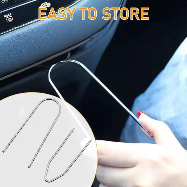 Alt view image 4 of 6 - Norkmdi 4PCS Car Radio Removal Pry Tool, U-Shaped Stainless Steel Vehicle Stereo Release Tool Kit, Automotive Audio DVD CD Host Disassembly Remover, Universal for Most Vehicles