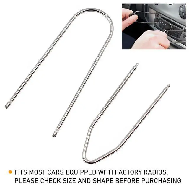 Alt view image 6 of 6 - Norkmdi 4PCS Car Radio Removal Pry Tool, U-Shaped Stainless Steel Vehicle Stereo Release Tool Kit, Automotive Audio DVD CD Host Disassembly Remover, Universal for Most Vehicles