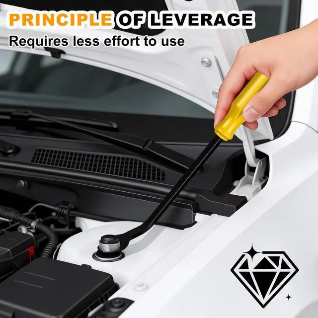 Alt view image 3 of 7 - Car Clip Removal Tool, Fastener Remover Kit, Push Pin Removal Tool, Yellow | Auto Door Panel Removal Tool Plastic Rivet Removal Tool Automotive Trim Removal Tool