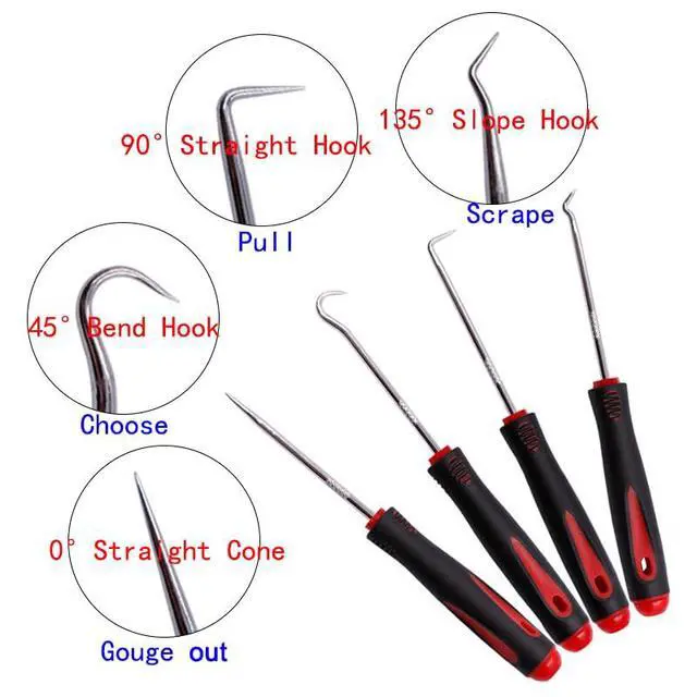 Alt view image 4 of 7 - Short Set,Oil Seal Hook, Pull Out The Hook, Oil Seal Screwdriver Pull Out and Remove.Assembly and Removal of Small Parts,Automobile, Electronics Home Repair Tools