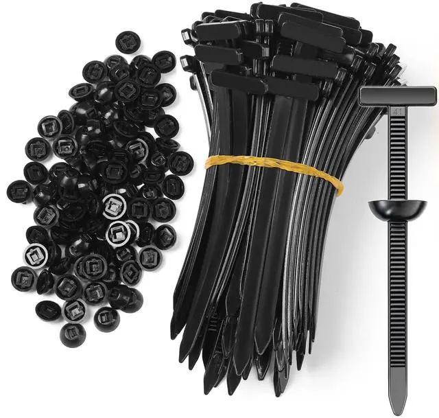 Main image of 25 Pcs Nylon Universal Cable Tie Buckle - New Multifunctional Nylon Zip Ties With Pin & Button Design Plastic Cable Ties Tool Fasteners Car Body UV Resistant Zipties for Car Daily Repair