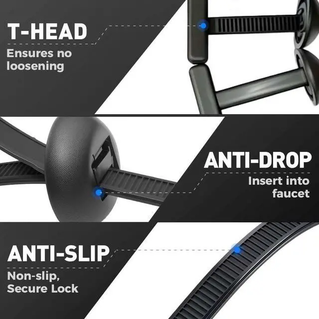 Alt view image 6 of 7 - 100 PCS Nylon Universal Cable Tie Buckle, Heavy Duty Self-Locking Nylon Zip Ties Holder, With Pin & Button Design Plastic Cable Ties Tool Fasteners Car Body Zipties for Car Daily Repair (100)