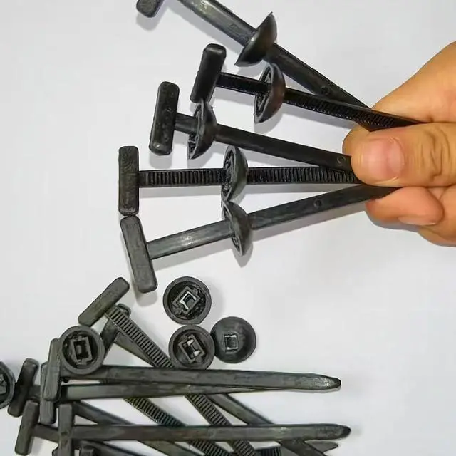 Alt view image 7 of 7 - 100 PCS Nylon Universal Cable Tie Buckle, Heavy Duty Self-Locking Nylon Zip Ties Holder, With Pin & Button Design Plastic Cable Ties Tool Fasteners Car Body Zipties for Car Daily Repair (100)