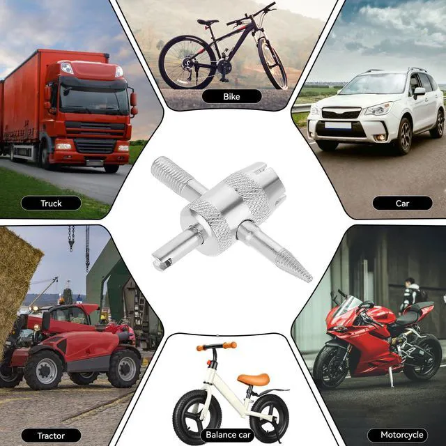 Alt view image 6 of 7 - 2 Pcs 4-Way Valve Core Tool Tire Valve Tools 4-in-1 Tyre Valve Removal Tool Tire Valve Stem Tool Valve Core Removal Tool Valve Stem Puller Valve Stem Removal Tool for Bicycle Bike Automobile Car