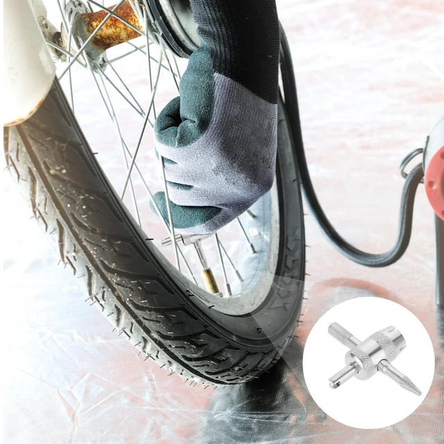 Alt view image 7 of 7 - 2 Pcs 4-Way Valve Core Tool Tire Valve Tools 4-in-1 Tyre Valve Removal Tool Tire Valve Stem Tool Valve Core Removal Tool Valve Stem Puller Valve Stem Removal Tool for Bicycle Bike Automobile Car