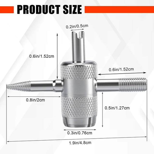 Alt view image 2 of 7 - HIAHXC 4-Way Valve Core Tools,4-in-1 Tire Valve Tool Stem Core Remover,Multifunctional Valve Stem Removal Tool Tire Repair Tool for Bicycle, Bike, Car, Automobile (2PCS)