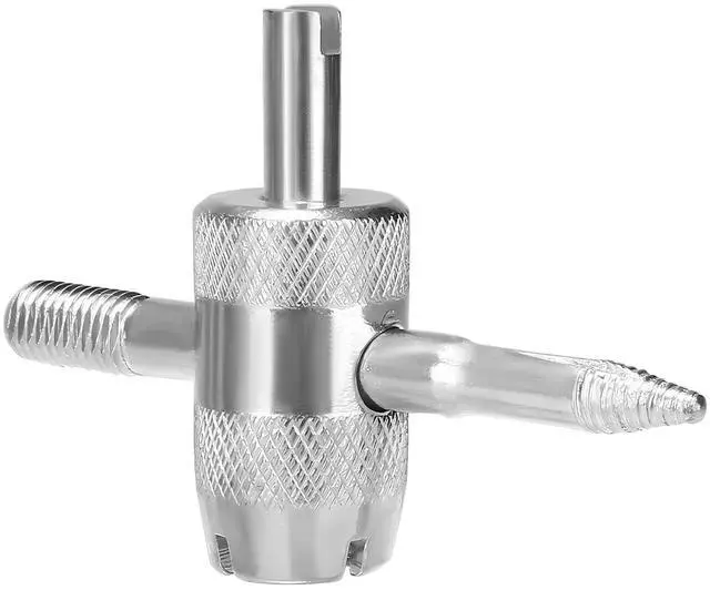 Main image of Walker 4-Way Tire Valve Tool, 4-in-1 Tire Stem Core Wrench Installation Tool, Multifunctional Tyre Valve Remover Repair Tools for Automobile Motorcycle Bicycle, Car Accessories