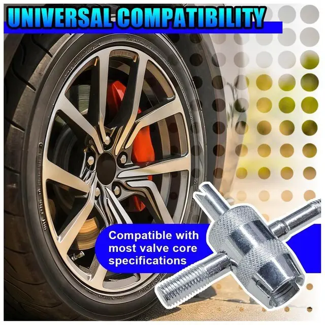 Alt view image 5 of 6 - YoRise 4-Way Car Tire Valve Core Removal Tool, Multifunctional 4-in-1 Automotive Valve Stem Puller, Universal Vehicle Tire Stem Repair Wrench for Car, Bike, Bicycle, Automobile(4PCS)