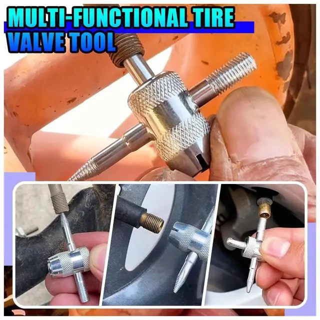 Alt view image 6 of 6 - YoRise 4-Way Car Tire Valve Core Removal Tool, Multifunctional 4-in-1 Automotive Valve Stem Puller, Universal Vehicle Tire Stem Repair Wrench for Car, Bike, Bicycle, Automobile(4PCS)