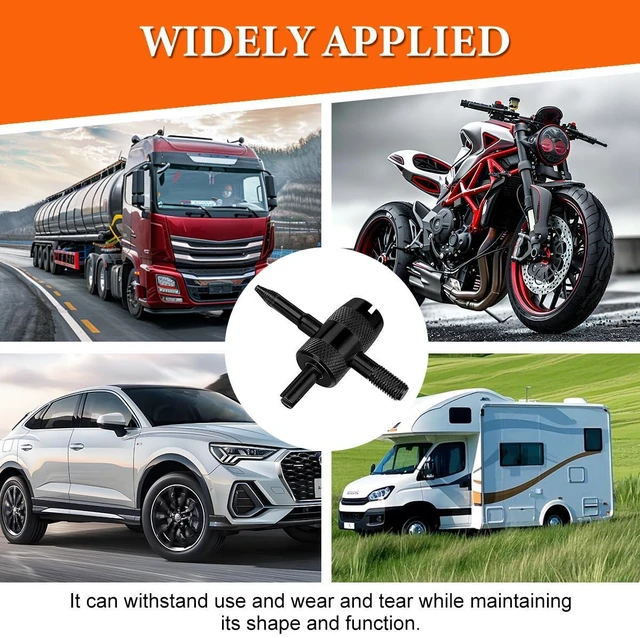 Alt view image 6 of 6 - ANFTDCO 4-Way Car Valve Core Removal Tool, 4 in 1 Multifunctional Vehicle Tire Valve Stem Puller, Automotive Wheel Repair Air Stem Remover Tool, Universal for SUV Automobile Truck (Black)