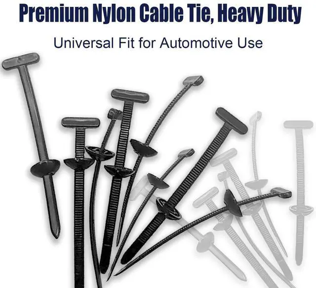Alt view image 4 of 5 - GolTHd Nylon Universal Cable Tie Buckle, Car Fender Trunk Repair, Self-Locking Nylon Zip Ties Holder with Pin & Button Design, Multipurpose Cable Ties Tool for Car Daily Repair (20)