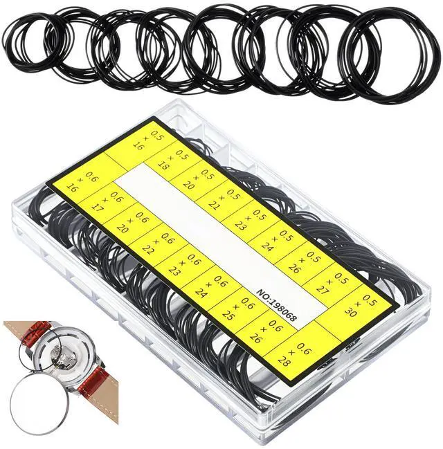 Main image of 400Pcs O Ring Watch Gasket,18 Size Watch Back Rubber Sealing O Ring | (0.5/0.6, 16-30mm), Waterproof Watches Gasket Set, Watch Repair Kit, for Multiple Watches Models