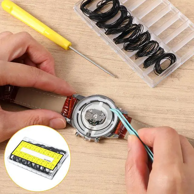 Alt view image 4 of 7 - 400Pcs O Ring Watch Gasket,18 Size Watch Back Rubber Sealing O Ring | (0.5/0.6, 16-30mm), Waterproof Watches Gasket Set, Watch Repair Kit, for Multiple Watches Models
