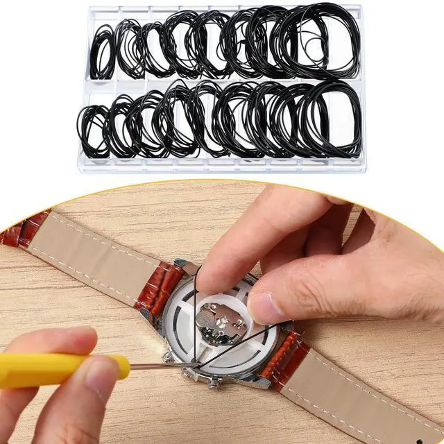 Alt view image 6 of 7 - 400Pcs O Ring Watch Gasket,18 Size Watch Back Rubber Sealing O Ring | (0.5/0.6, 16-30mm), Waterproof Watches Gasket Set, Watch Repair Kit, for Multiple Watches Models