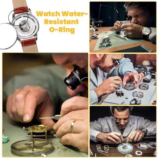 Alt view image 7 of 7 - 400Pcs O Ring Watch Gasket,18 Size Watch Back Rubber Sealing O Ring | (0.5/0.6, 16-30mm), Waterproof Watches Gasket Set, Watch Repair Kit, for Multiple Watches Models