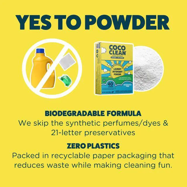 Alt view image 6 of 7 - Laundry Powder, 6 Loads, 1.8 oz Travel Size | Fragrance-Free, Biodegradable, Plastic-Free, Zero Plastic, Detergent, Suitable for HE Machines