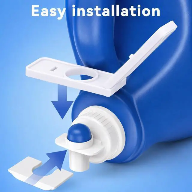 Alt view image 4 of 7 - Lnidpd 2 Pcs Laundry Detergent Dispenser Nozzle Switch Holder Spout Opener | Easy Press Drip Free Labor Saving Liquid Soap Softener Detergent Holder, for Laundry Room Organization Storage, Large Bottl