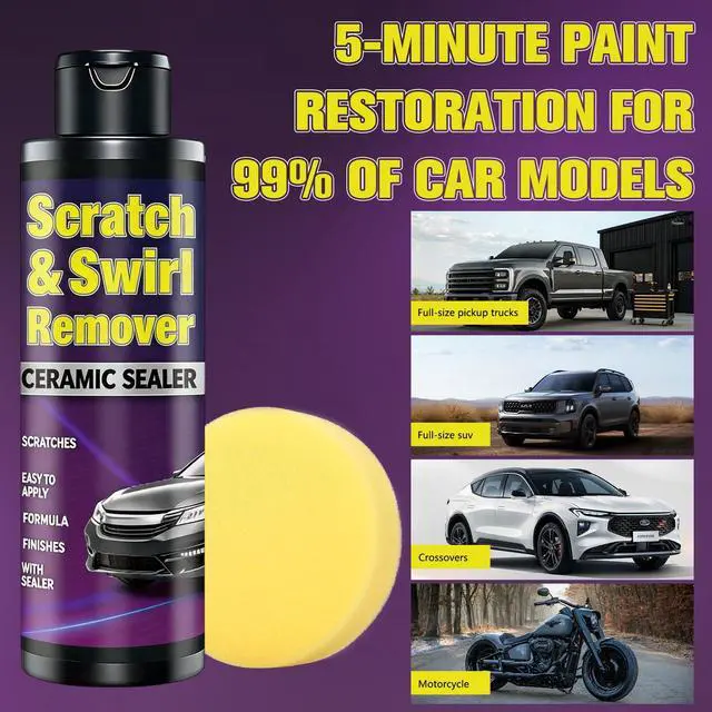 Alt view image 3 of 7 - Upgraded Car Scratch Remover Kit, Scratch Remover Wax for Vehicles, Universal Car Paint Scratch Repair, Polishing Rubbing Compound Paint Restorer, 9.2 fl.oz