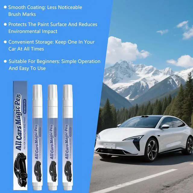 Alt view image 7 of 7 - 3PCS Magic Car Scratch Remover Pen, Car Scratch Remover for Vehicles, All Car Magic Paint Repair Pen Portable Auto Scratch Remover, Universal Car Touch Up Pen