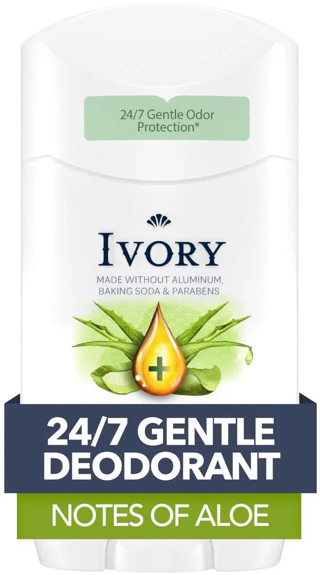 Main image of Aluminum Free Deodorant, Notes of Aloe, 24hr Gentle Deodorant, Dermatologist Tested, Baking Soda Free, Paraben Free, 2.4 oz