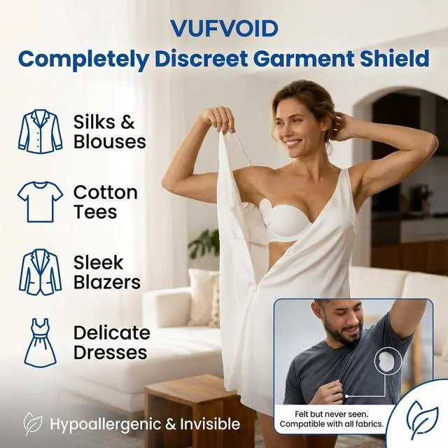 Alt view image 6 of 7 - Underarm Sweat Pads -50 Invisible Armpit Guards,All-Day Freshness | Hypallergenic & Ultra-Absorbent Liners for Men & Women - Discreet Protection for Office, Travel & Summer Apparel