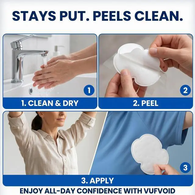 Alt view image 7 of 7 - Underarm Sweat Pads -50 Invisible Armpit Guards,All-Day Freshness | Hypallergenic & Ultra-Absorbent Liners for Men & Women - Discreet Protection for Office, Travel & Summer Apparel