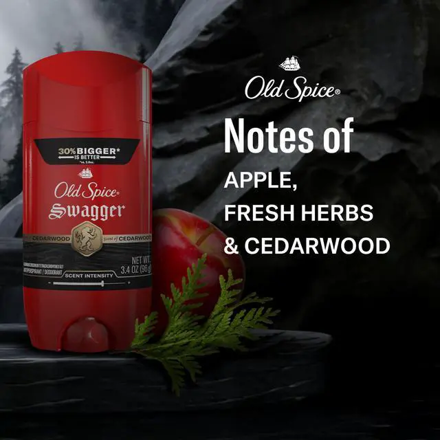 Alt view image 5 of 7 - Antiperspirant Deodorant for Men, 24/7 Sweat & Odor Protection, 24/7 Lasting Freshness, Invisible Solid, Swagger with Cedarwood Scent, 3.4 oz