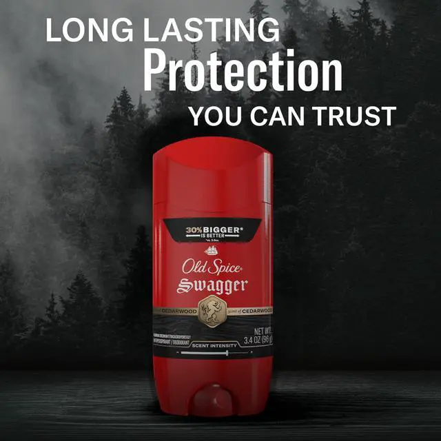 Alt view image 6 of 7 - Antiperspirant Deodorant for Men, 24/7 Sweat & Odor Protection, 24/7 Lasting Freshness, Invisible Solid, Swagger with Cedarwood Scent, 3.4 oz