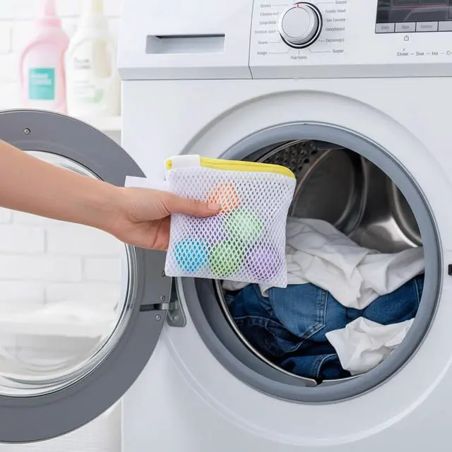 Alt view image 5 of 7 - 4 PCS Laundry Pod Bags, Zippered Anti-Sticking Wash Bags for Detergent Pods and Scent Beads, Machine Safe Laundry Accessories