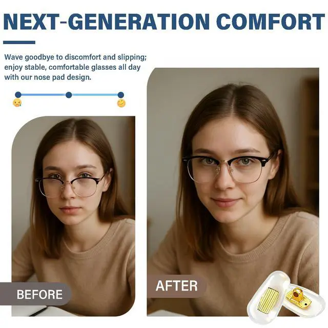 Alt view image 6 of 6 - 9 Pairs Screw-in Silicone Eyeglass Nose Pads, Glasses Repair Kit | Includes 13, 14 and 15mm soft silicone pads, screws and screwdriver; anti-slip air chamber design for glasses and sunglasses