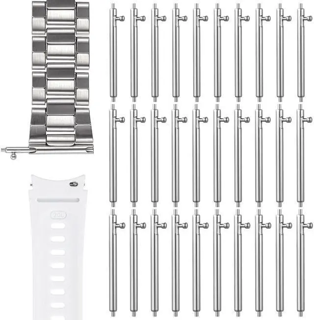 Main image of 30 Pcs Stainless Steel Watch Replacement Band Pins Quick Release Spring Bars Watch Pins Strap Link Pin for Quick Release Watchbands (20, 22, 24 mm)