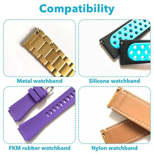 Alt view image 6 of 7 - 30 Pcs Stainless Steel Watch Replacement Band Pins Quick Release Spring Bars Watch Pins Strap Link Pin for Quick Release Watchbands (20, 22, 24 mm)