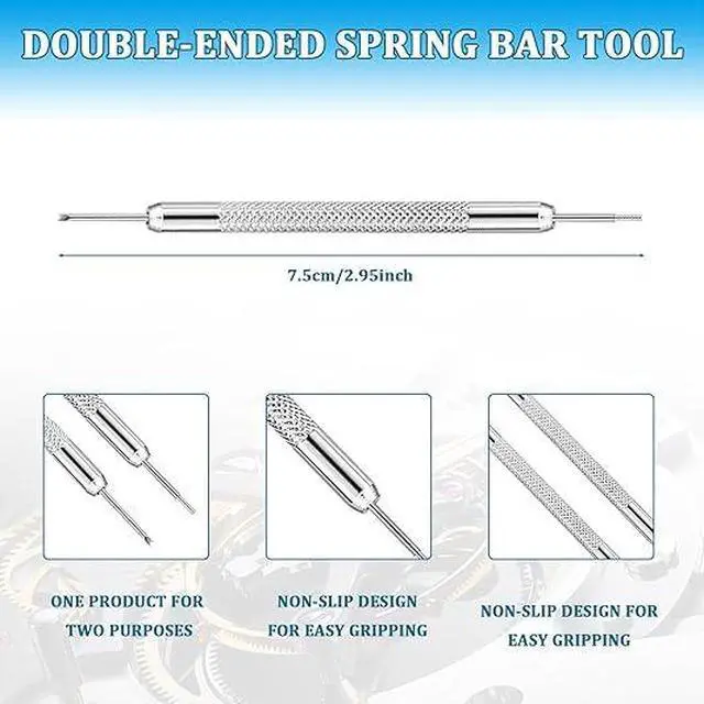 Alt view image 4 of 6 - 2 Pack Watch Link Removal Kit, Watch Repair Tool for Bracelet Adjustment and Replacement, Pin Remover for Sizing Strap, Watch Band Adjustment Tool Kit with Extra Replacement Pins