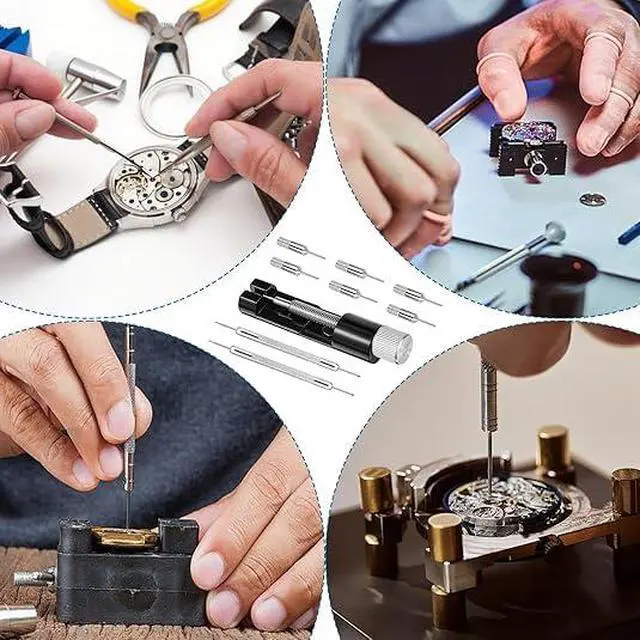 Alt view image 6 of 6 - 2 Pack Watch Link Removal Kit, Watch Repair Tool for Bracelet Adjustment and Replacement, Pin Remover for Sizing Strap, Watch Band Adjustment Tool Kit with Extra Replacement Pins
