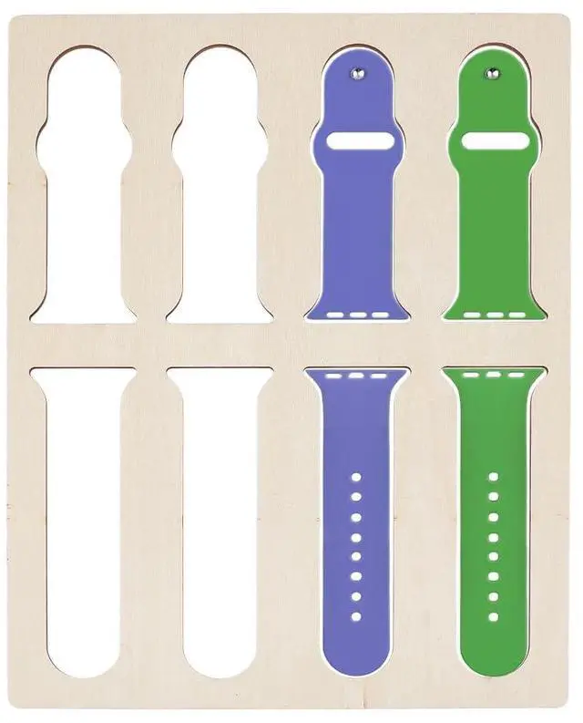 Main image of 4 Holes Band Watch Jig, Laser Cut Watch Band Jig, Laser Cutting File, Engraving Alignment for DIY Craft Gift Laser Engraving 10.7x7.9x0.2inch