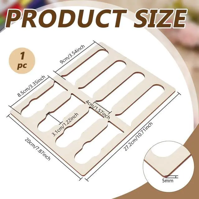Alt view image 2 of 5 - 4 Holes Band Watch Jig, Laser Cut Watch Band Jig, Laser Cutting File, Engraving Alignment for DIY Craft Gift Laser Engraving 10.7x7.9x0.2inch